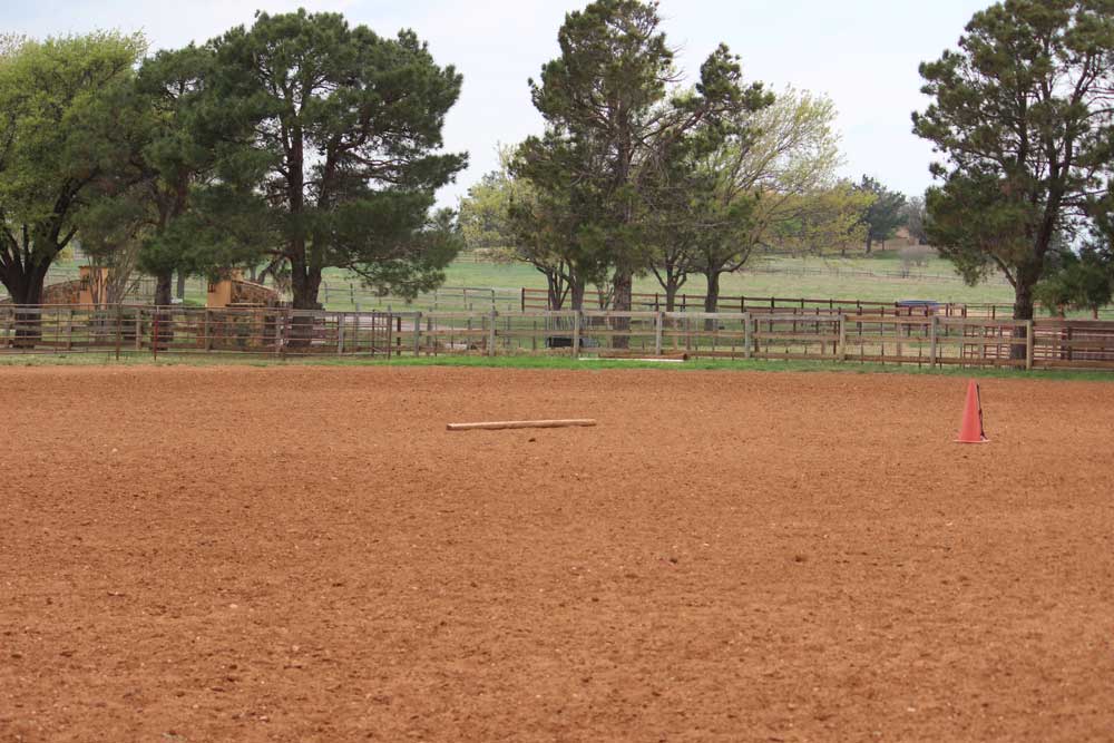 Outdoor riding arena at JP's Bacacita Farms